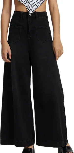 Wide Leg Jeans for Women High Waisted Stretch Baggy Flowy Palazzo Denim Pants Casual Fashion Boyfriend Jean Trousers