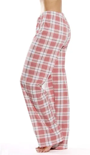 Wide Leg Pants for Women Plaid Mid Rise Elastic Waist Trousers Loose Casual Gingham Straight Palazzo Loungewear Pants