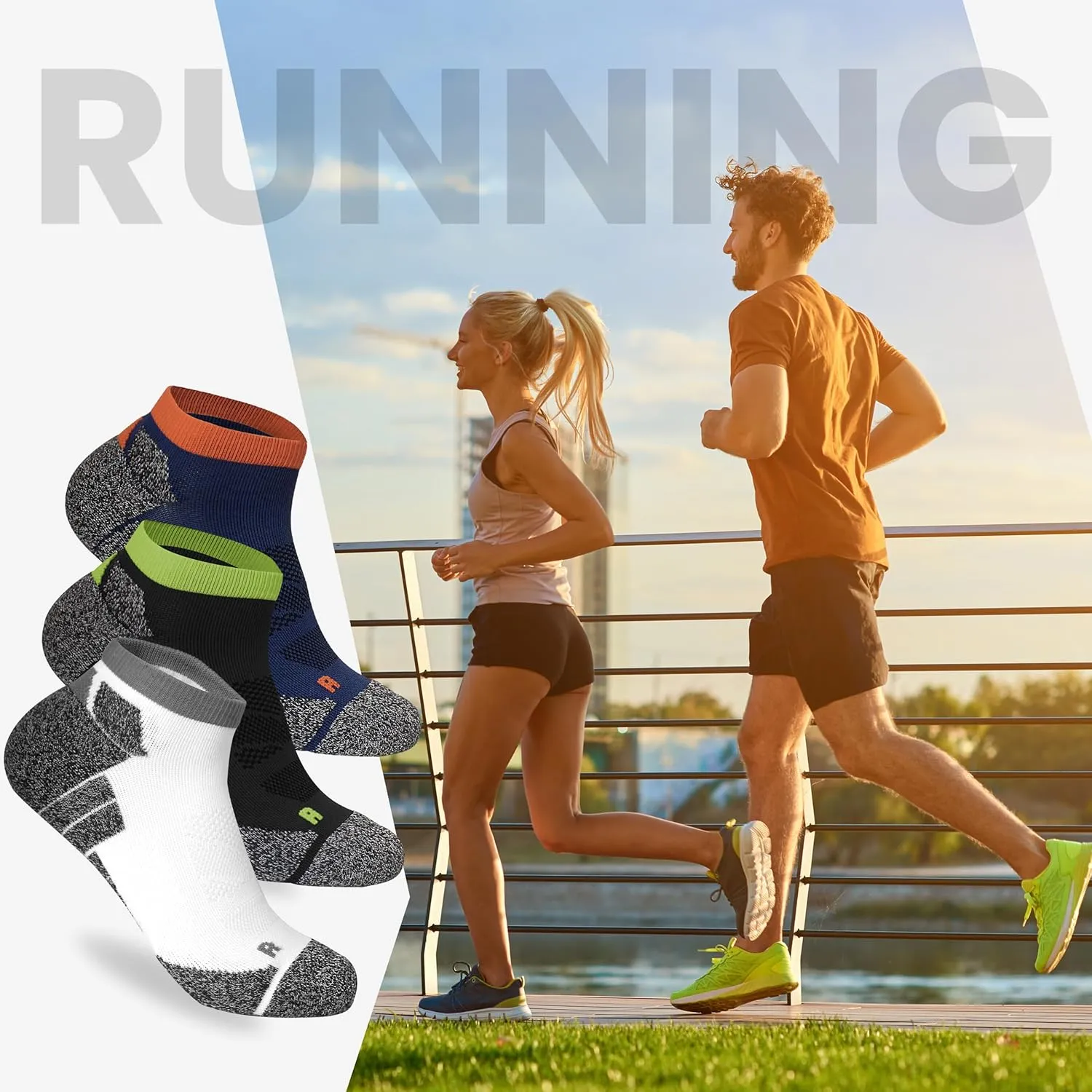 Wildarms Athletic Running Socks Cushion Padded Moisture Wicking Low Cut