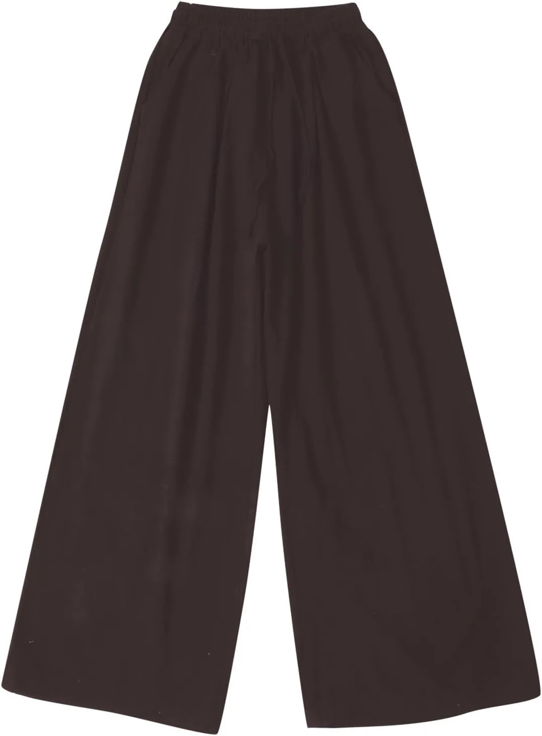 Women Linen Palazzo Pants Summer Boho Wide Leg High Waist Casual Lounge Lightweight Pant Beach Travel Vacation Outfits