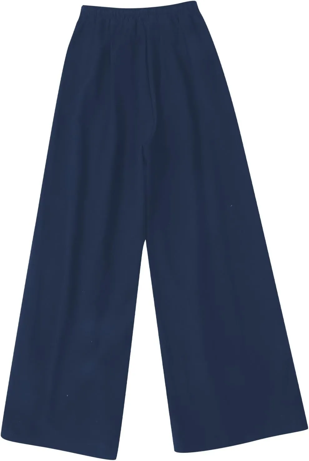 Women Linen Palazzo Pants Summer Boho Wide Leg High Waist Casual Lounge Lightweight Pant Beach Travel Vacation Outfits