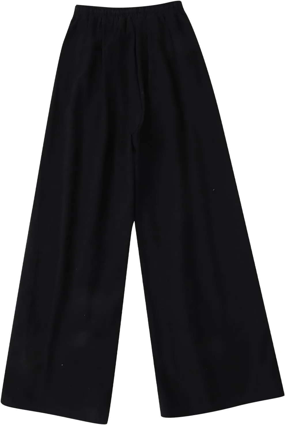 Women Linen Palazzo Pants Summer Boho Wide Leg High Waist Casual Lounge Lightweight Pant Beach Travel Vacation Outfits