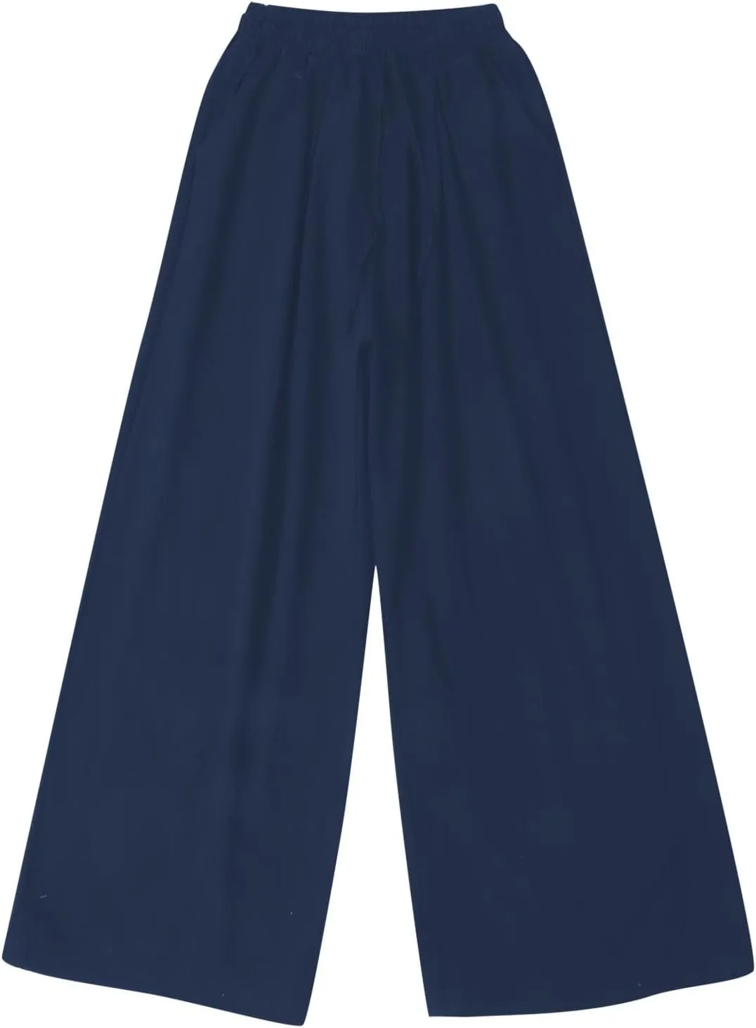Women Linen Palazzo Pants Summer Boho Wide Leg High Waist Casual Lounge Lightweight Pant Beach Travel Vacation Outfits