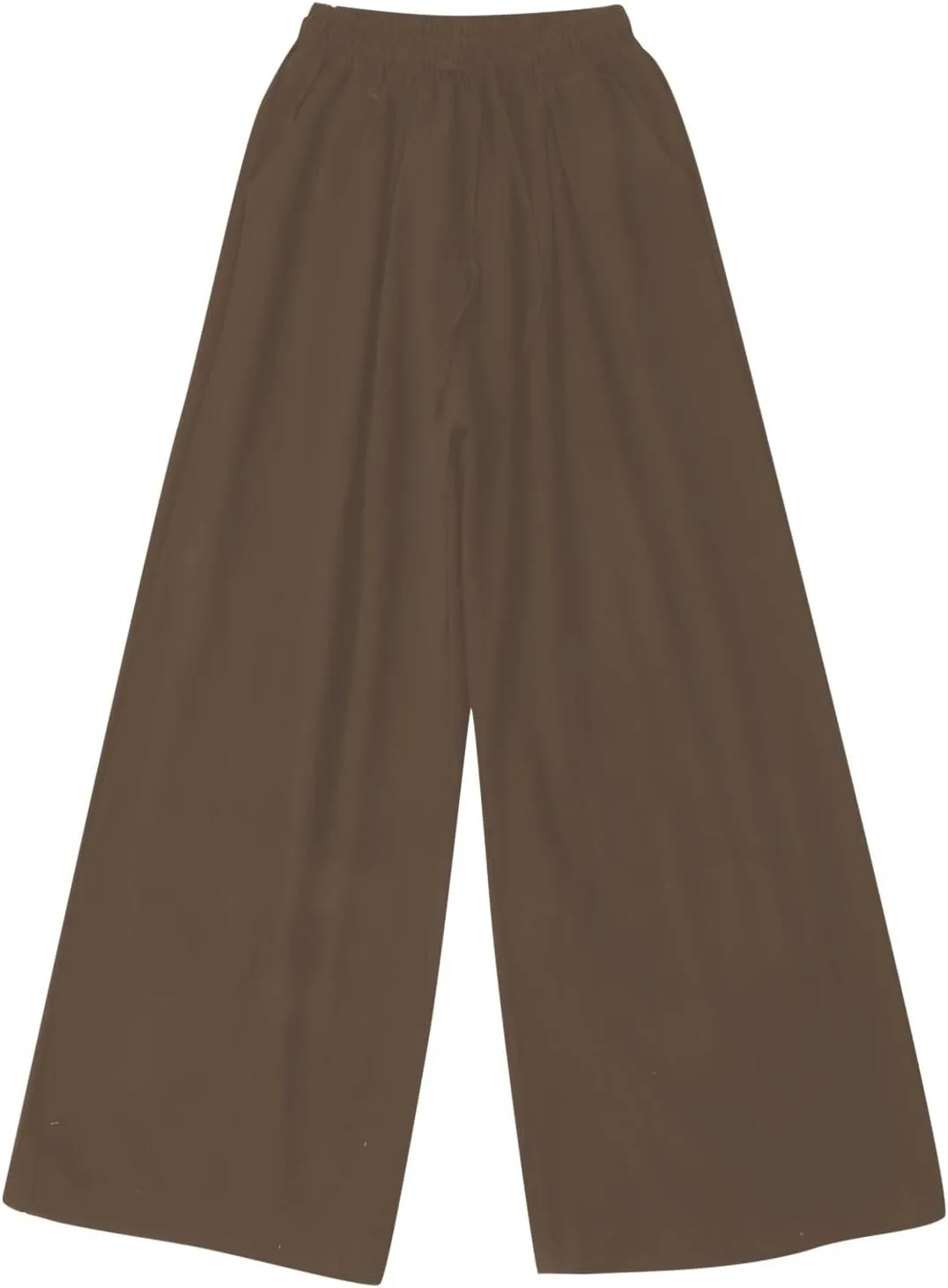 Women Linen Palazzo Pants Summer Boho Wide Leg High Waist Casual Lounge Lightweight Pant Beach Travel Vacation Outfits