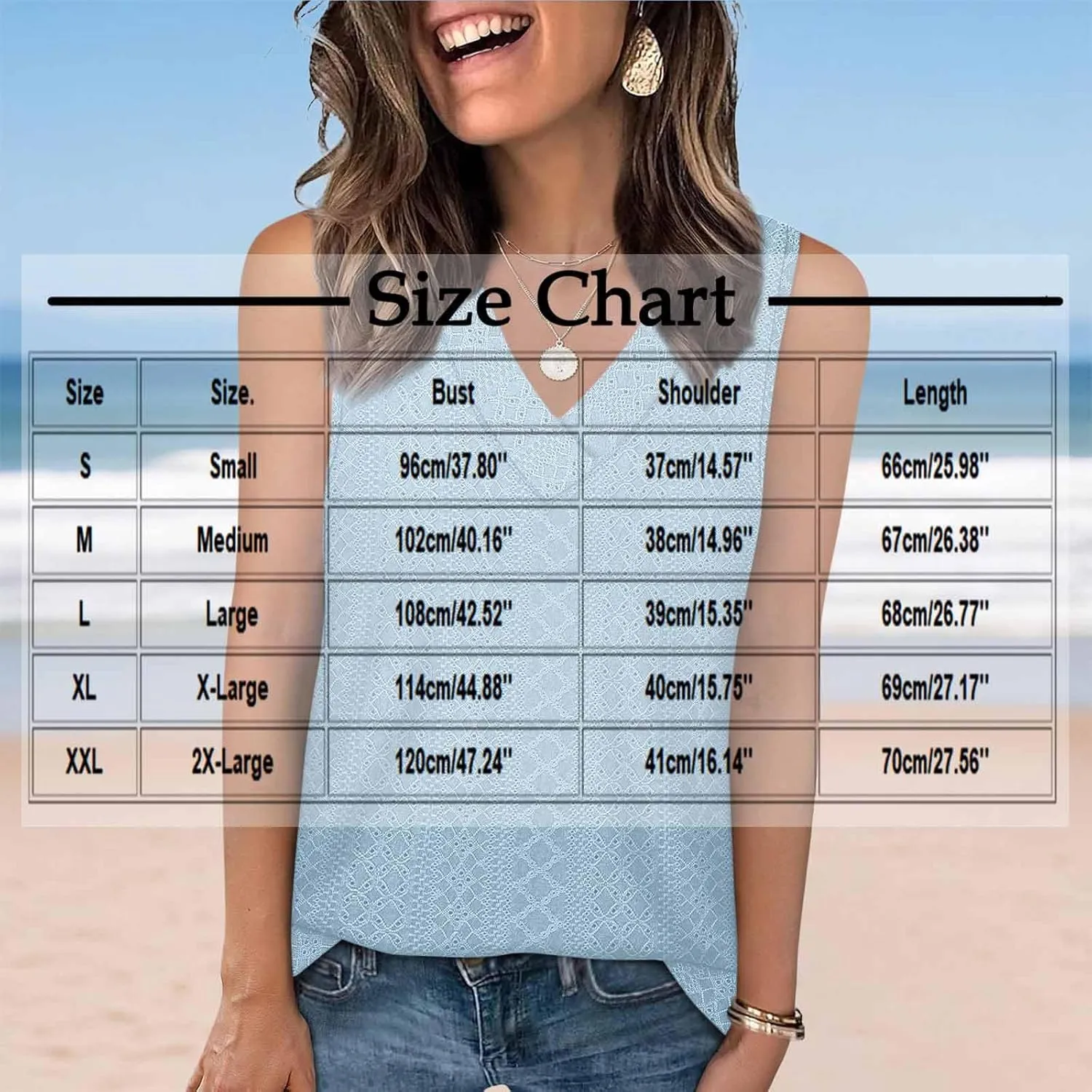 Women Summer Tank Top Eyelet Embroidery Sleeveless V Neck Shirt Loose Work Tunic 2025 Summer Fashion Casual Clothes