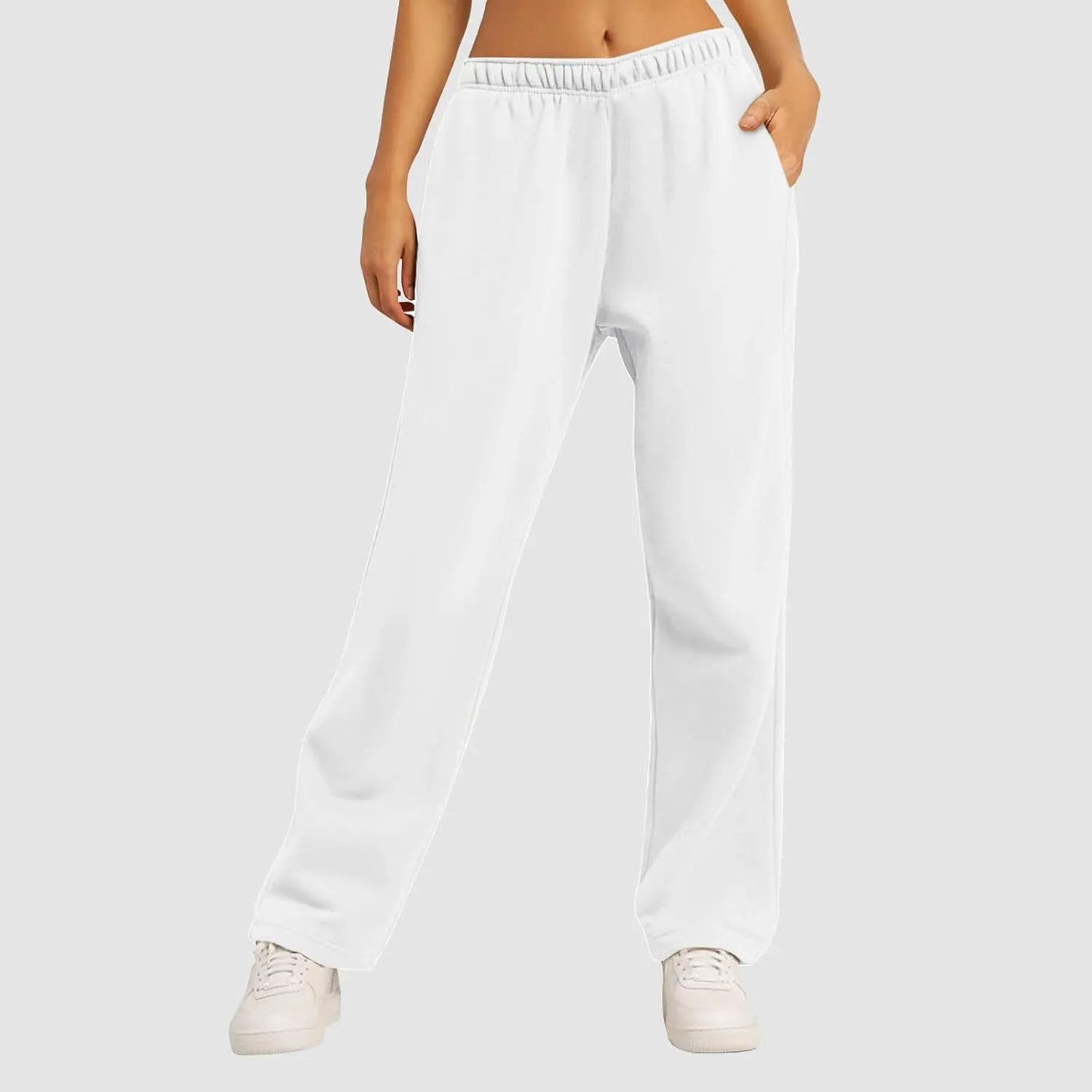 Womens Baggy Sweatpants Elastic High Waist Wide Leg Workout Athletic Joggers Pants 2025 Trendy Drawstring Yoga Pants