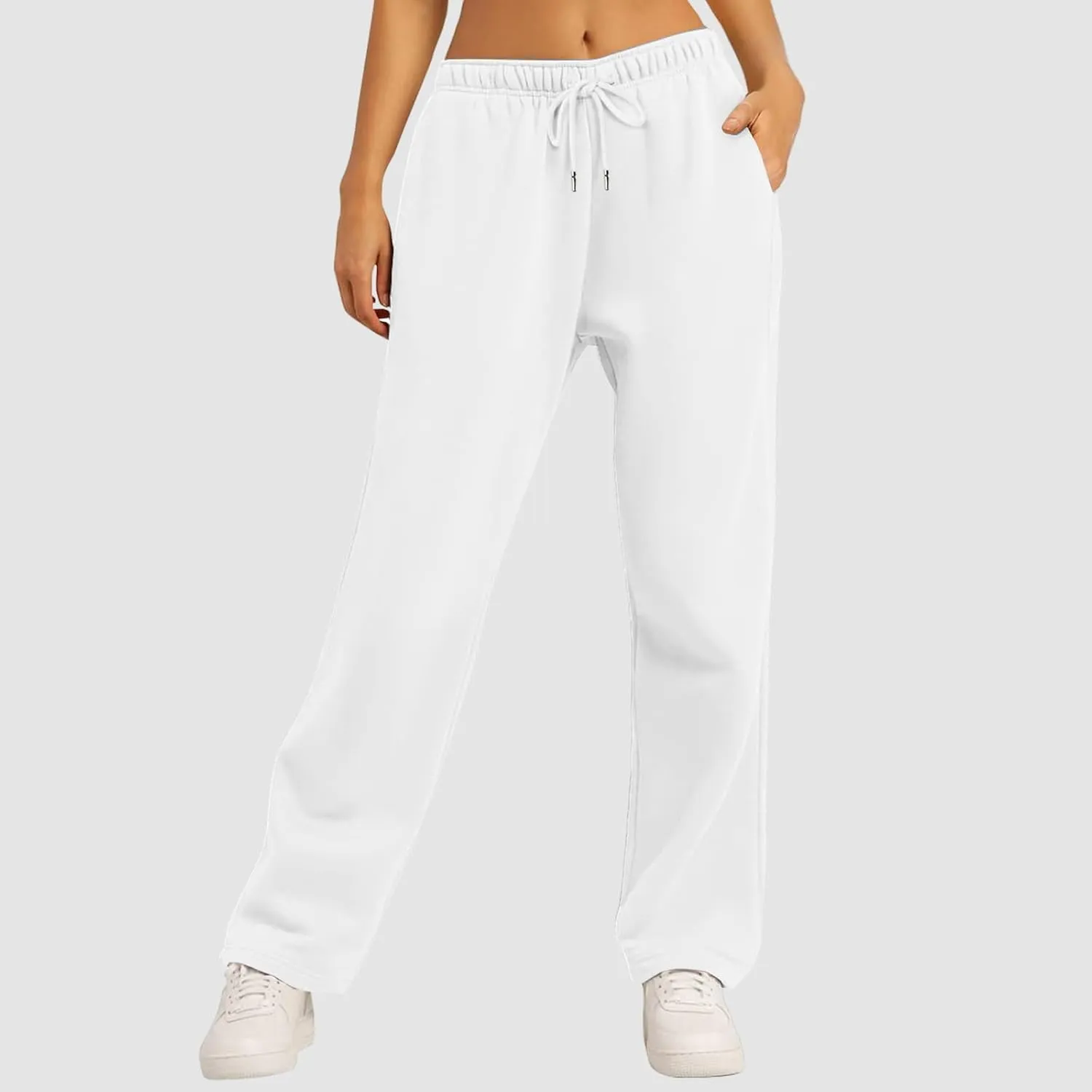 Womens Baggy Sweatpants Elastic High Waist Wide Leg Workout Athletic Joggers Pants 2025 Trendy Drawstring Yoga Pants