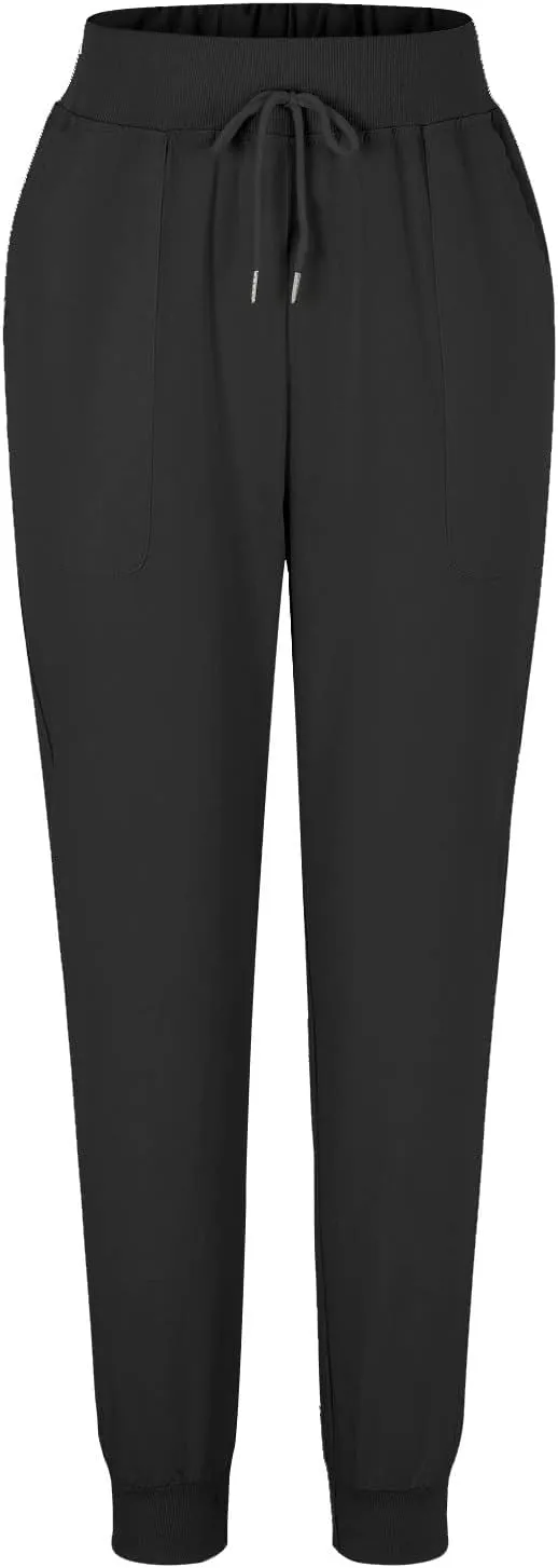 Womens Linen Casual Pants Winter Bootcut Yoga Jegging with Pockets Solid Color Wide Leg