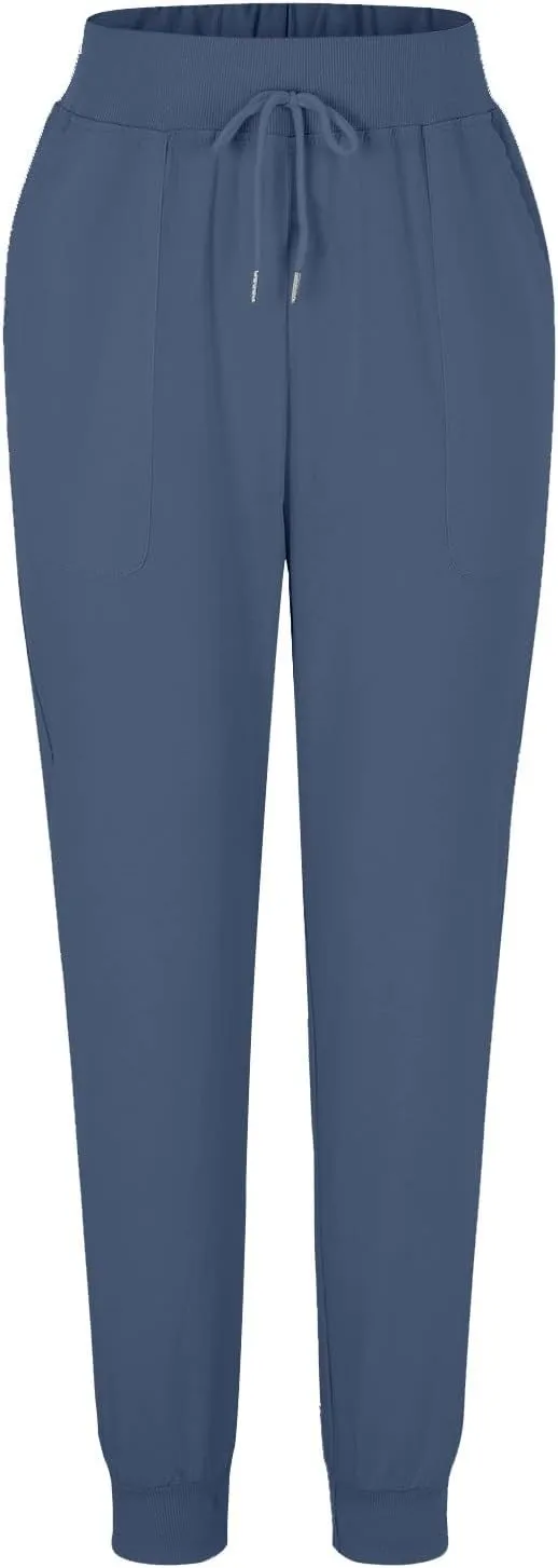 Womens Linen Casual Pants Winter Bootcut Yoga Jegging with Pockets Solid Color Wide Leg
