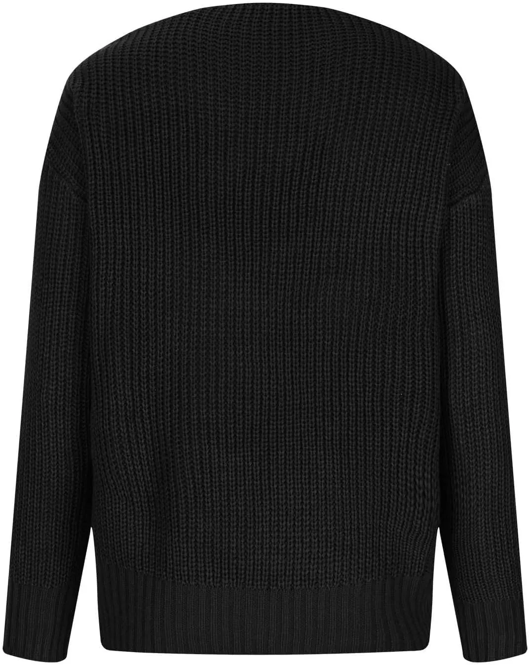 Women's Long Sleeve V Neck Cable Pullover Knit Sweater Cozy Casual Cute Tunic Sweater Top Lightweight Outfits