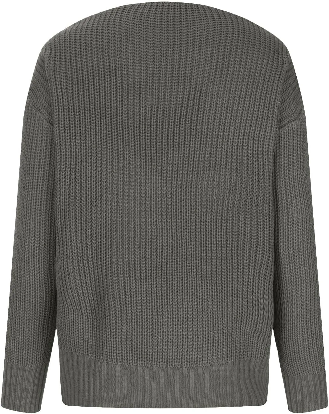 Women's Long Sleeve V Neck Cable Pullover Knit Sweater Cozy Casual Cute Tunic Sweater Top Lightweight Outfits