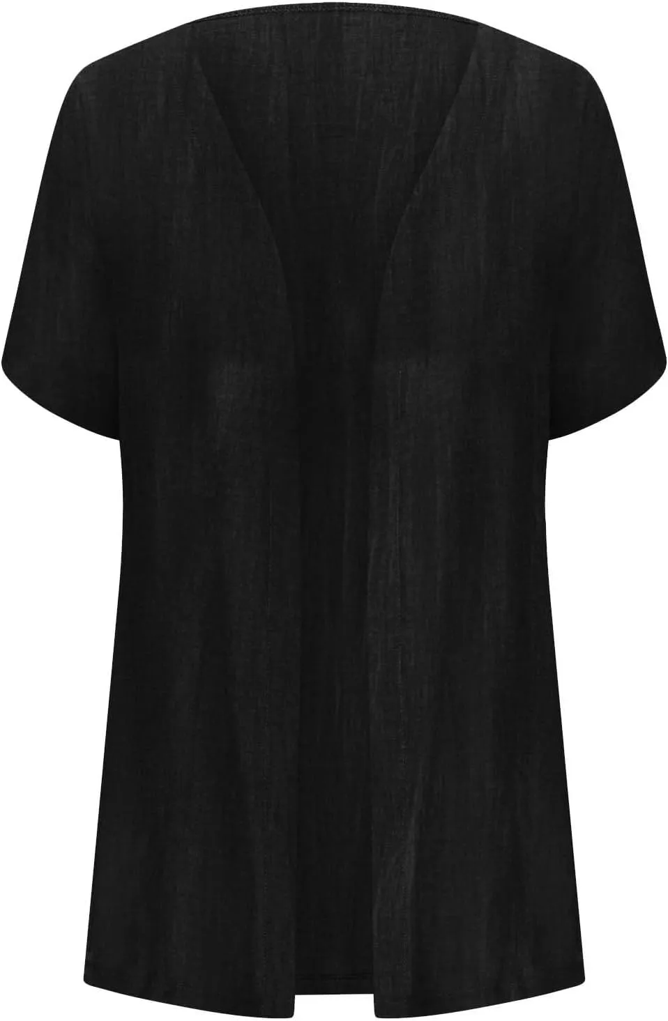 Womens Short Sleeve Cardigans Lightweight Summer Open Front Cardigan Casual Loose Beach Cover Up Solid Color Shrug