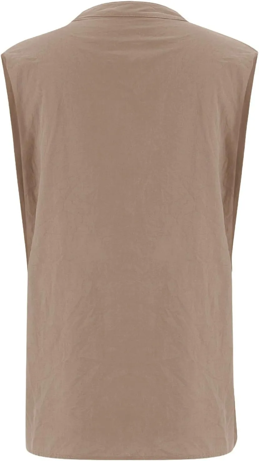 Womens Sleeveless Button Down Shirts Cotton Linen V Neck Blouses Solid Color Casual Work Tank Tops Plus Size Tunics