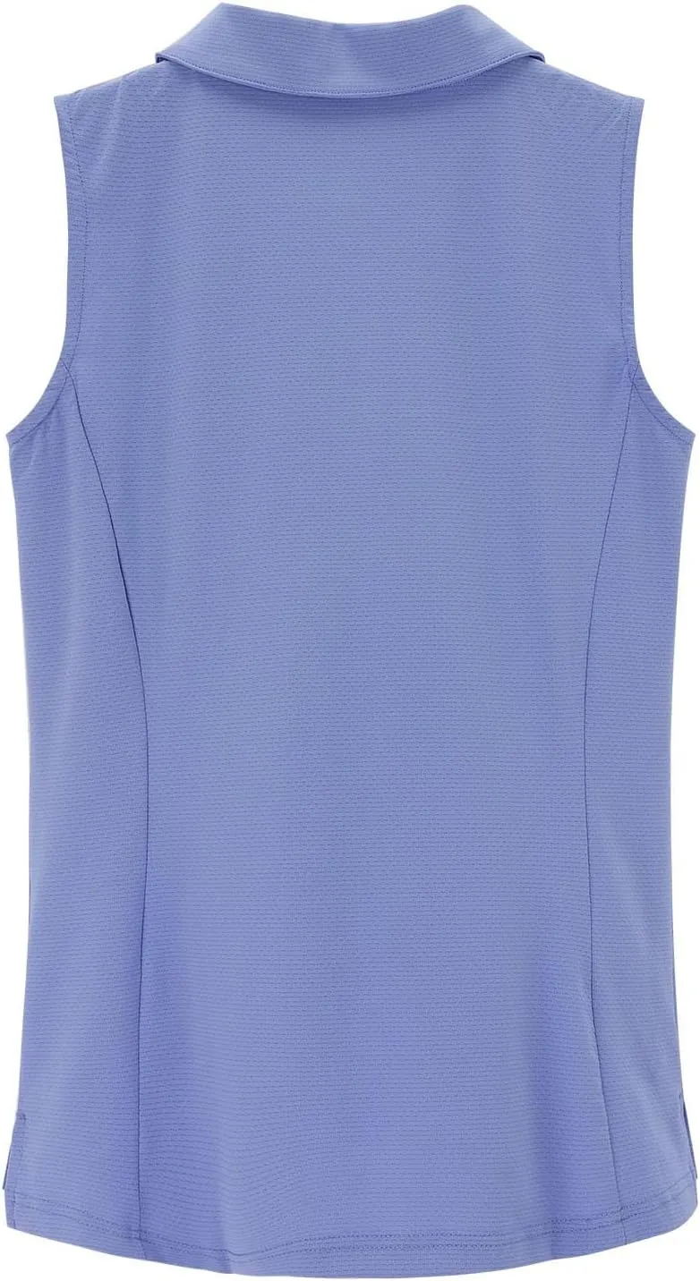 Womens Sports Tank Tops Lapel Collar Button Down Sleeveless Tennis Tops Summer Outdoor Workout Lightweight Yoga Vest