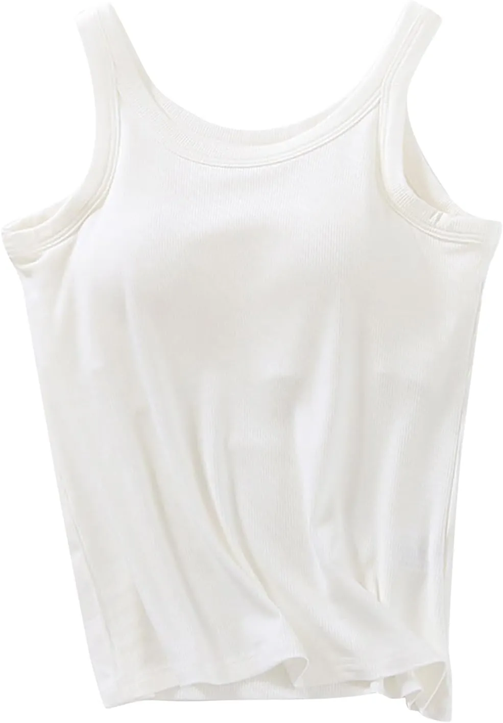 Womens Tank Tops with Built in Bra Modal Padded Camisole Yoga Bra 2025 Racerback Workout Tops Cotton Undershir