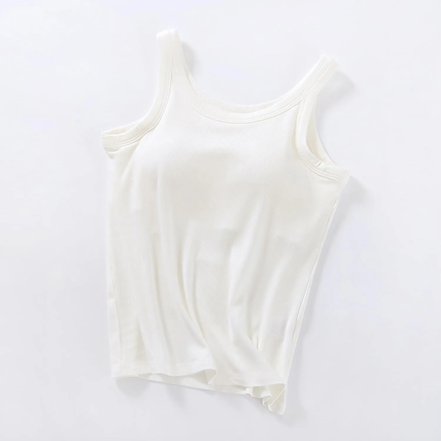 Womens Tank Tops with Built in Bra Modal Padded Camisole Yoga Bra 2025 Racerback Workout Tops Cotton Undershir