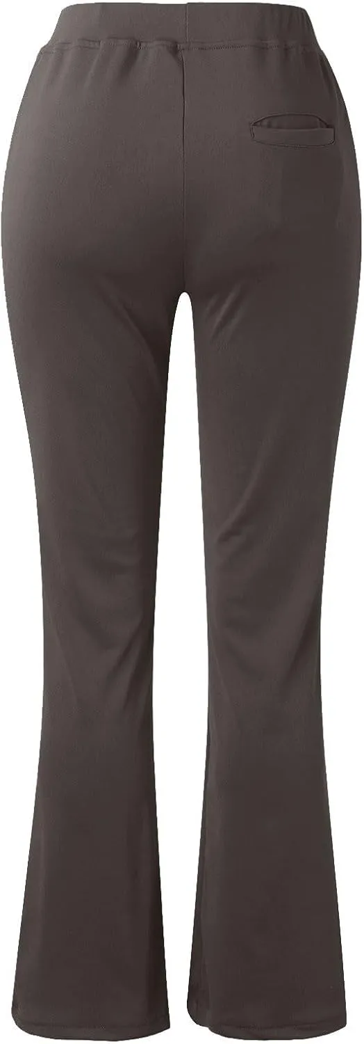 Women's Work Pants Slim Straight Leg Trousers High Waisted Drawstring Loose Lounge Pants Butt Lifting Pant for Women