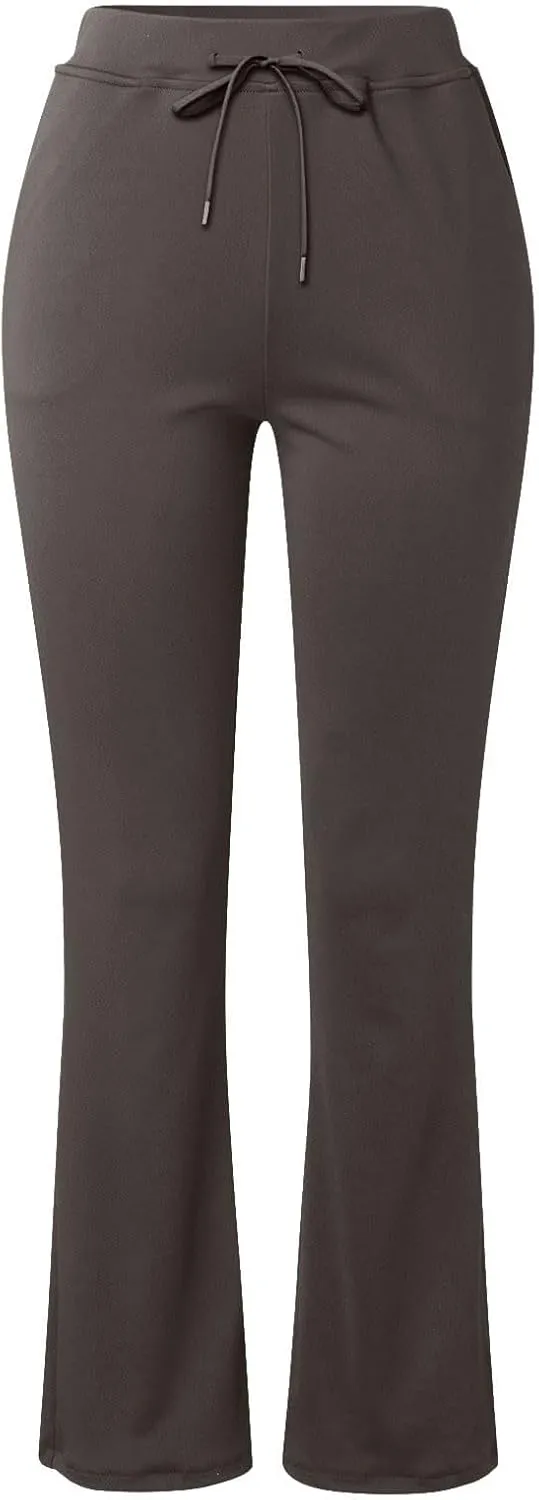 Women's Work Pants Slim Straight Leg Trousers High Waisted Drawstring Loose Lounge Pants Butt Lifting Pant for Women