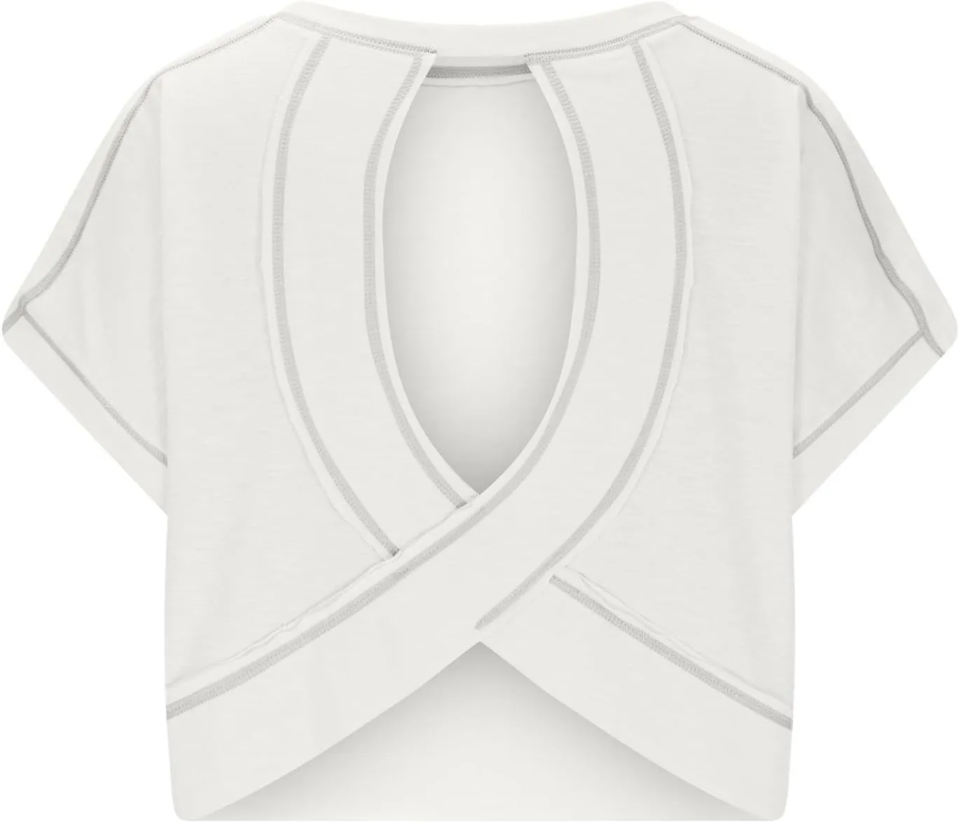 Womens Yoga Cover Up Workout Tops Open Back Gym Tee Oversized Short Sleeve T Shirts Casual Athletic Crop Tops