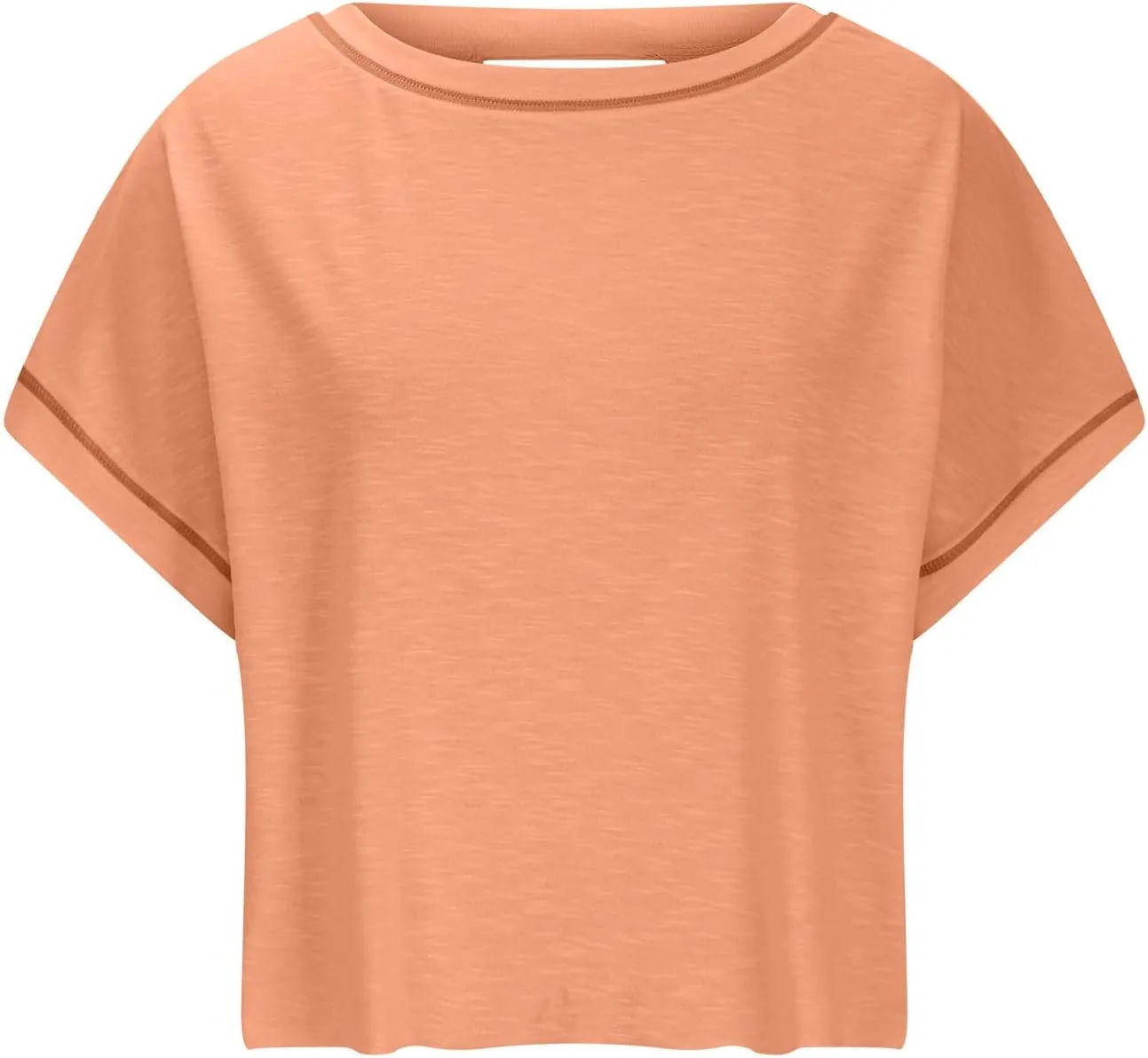 Womens Yoga Cover Up Workout Tops Open Back Gym Tee Oversized Short Sleeve T Shirts Casual Athletic Crop Tops