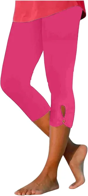 Xiaojmake Womens Capris for Summer Dressy High Waist Cropped Yoga Pants Comfy Stretchy Leggings Workout Compression Pants