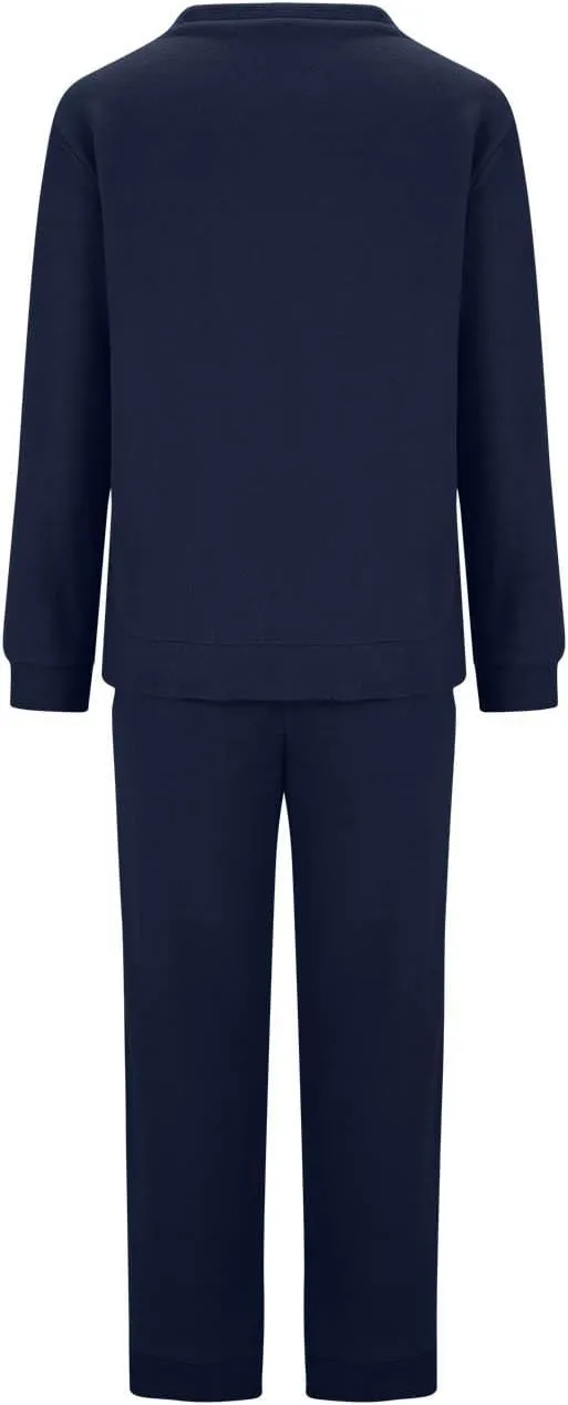 YRAETENM Lounge Sets for Women Fuzzy Fleece Long Sleeve 2 Piece Loungewear Outfits Sweater Pants Soft Lightweight Pajama Sets