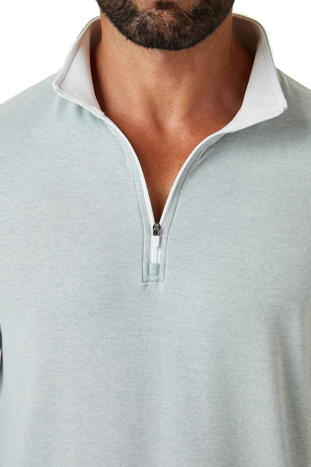 ZIRE Men's Golf Peformance Quarter Zip - Ultra Soft Fabric with Moisture Wicking Four Way Stretch Technology