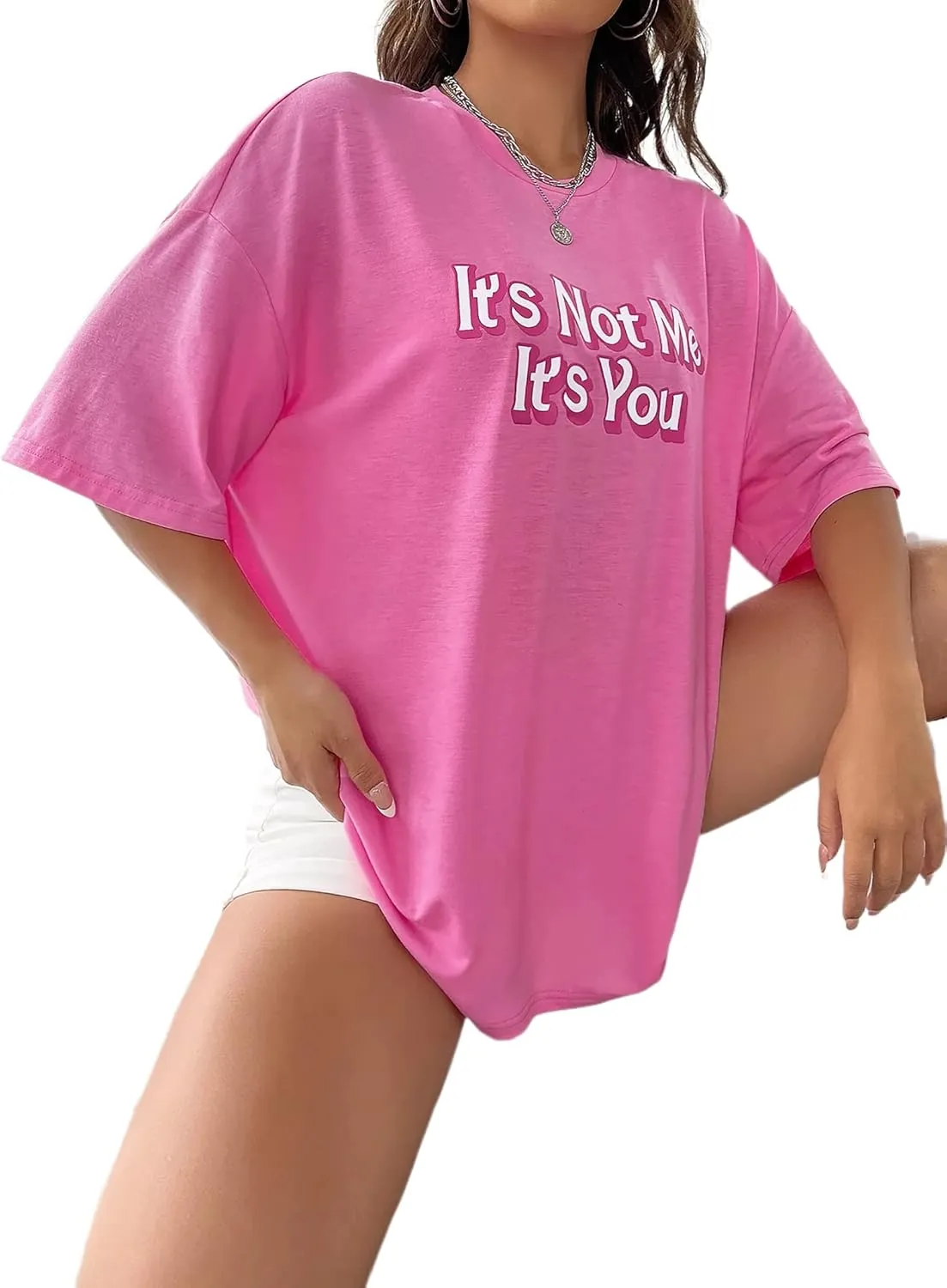 Zoyami Womens Oversized T Shirt Graphic Tee Casual Summer Loose Short Sleeve Top